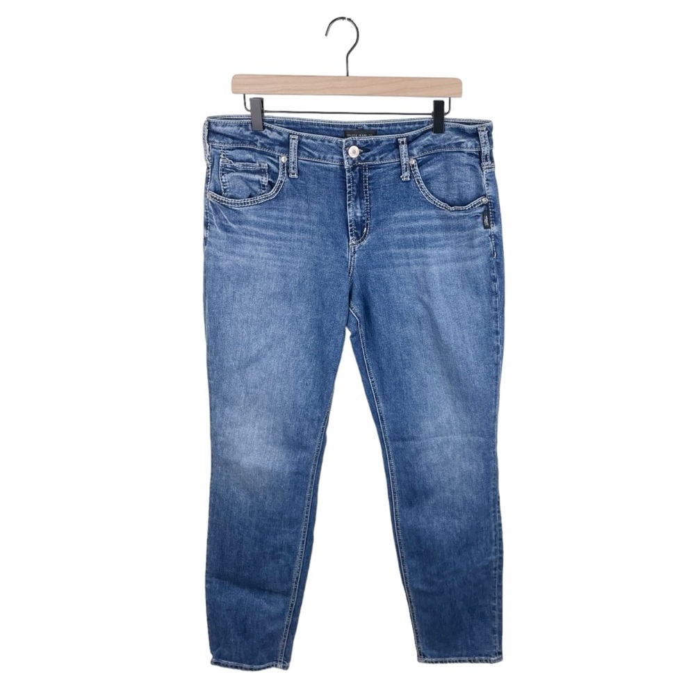 Silver Jeans Women's Boyfriend Mid Rise Slim Leg Denim Jeans Size W33 L29